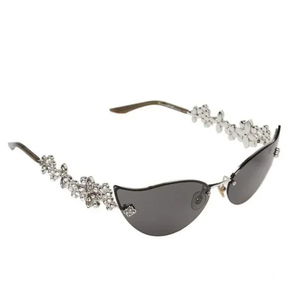 LOUIS VUITTON Swarovski Cat-Eye Fleur Sunglasses Louis Vuitton Swarovski Cat-Eye Fleur Sunglasses - Silver  main image 3